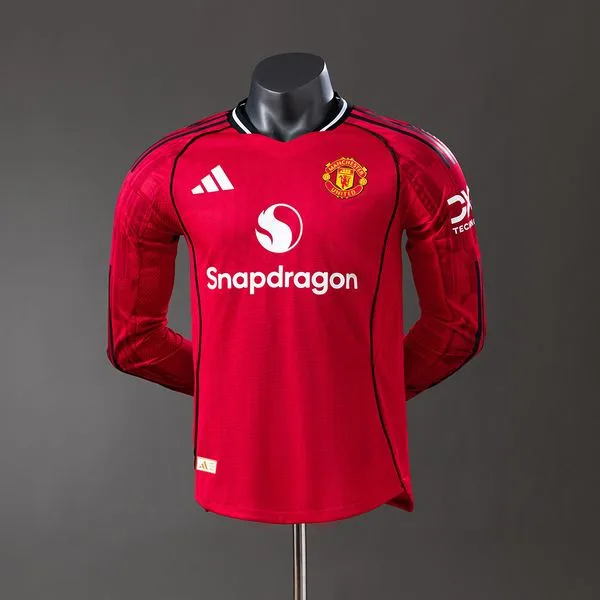 Camiseta de fútbol Manchester United 2025/26 LOCAL MANGA LARGA VERSION JUGADOR
